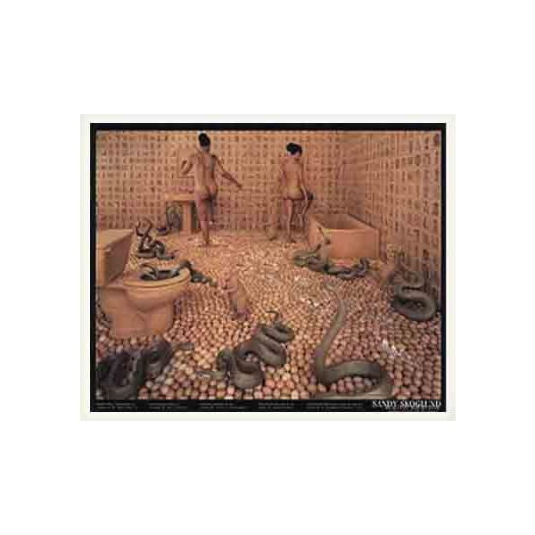 ポスター アート Walking On Eggshells、 1997年（サンディ スコグランド） 額装品 ウッドベーシックフレーム