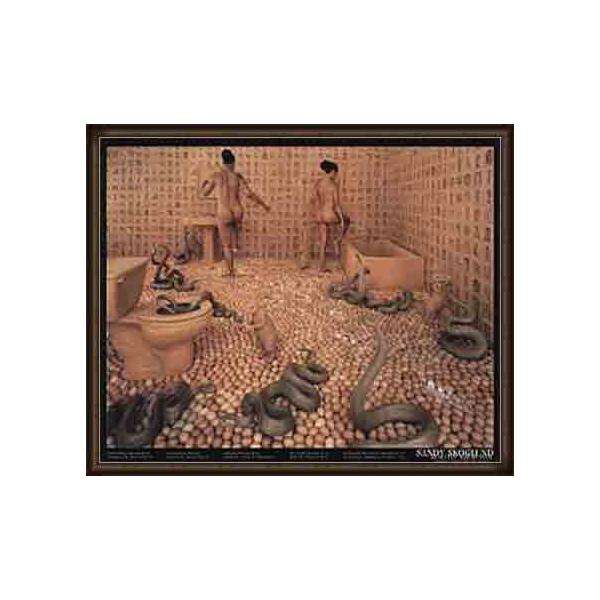 ポスター アート Walking On Eggshells、 1997年（サンディ スコグランド） 額装品 ウッドハイグレードフレーム