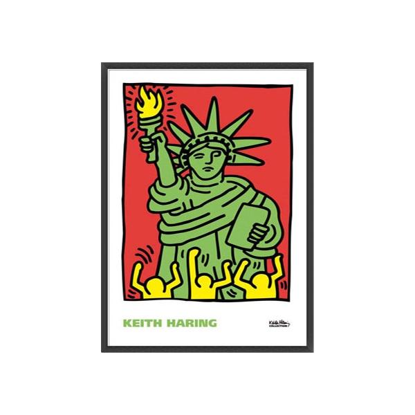 ポスター アート Statue of Liberty 1986（キース ヘリング） 額装品