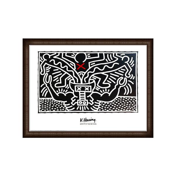 Untitled 1985（キース ヘリング） 額装品 ウッドハイグレード