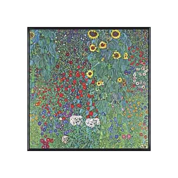 ヒマワリの咲く農家の庭（グスタフ クリムト） 額装品 アルミ製