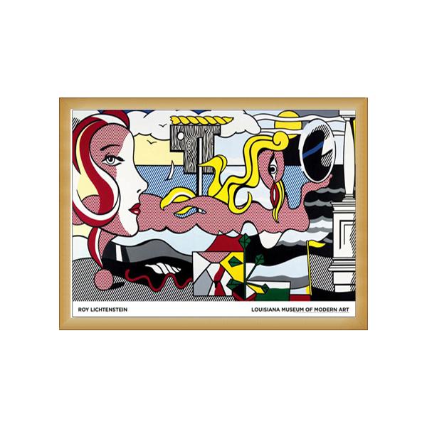 Figures in Landscape（ロイ リキテンスタイン） 額装品 ウッド