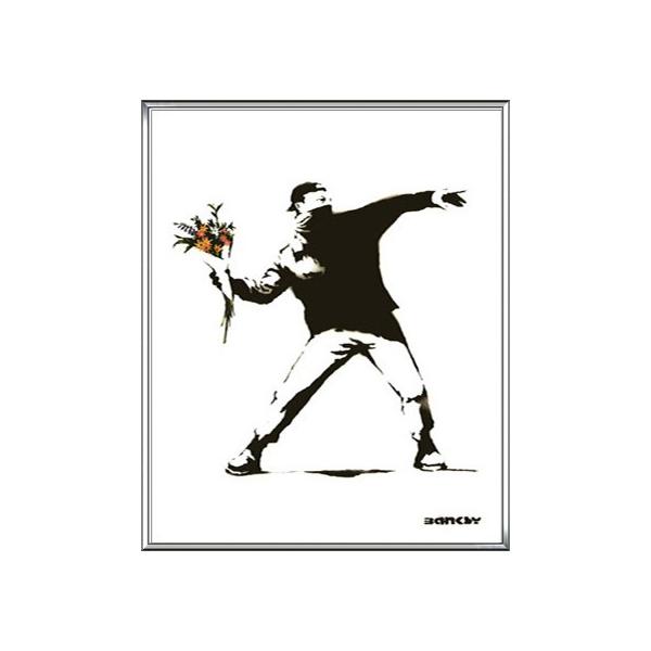 バンクシー アートフレーム ホワイト olotov IBA-61735 Amazon｜美工社