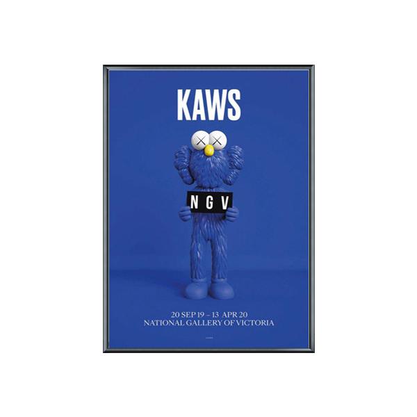 額装品/KAWS BFF BLUE NGV（カウズ）アートポスター KAWS BFF BLUE NGV（カウズ） 額装品 アルミ製ベーシックフレーム : az