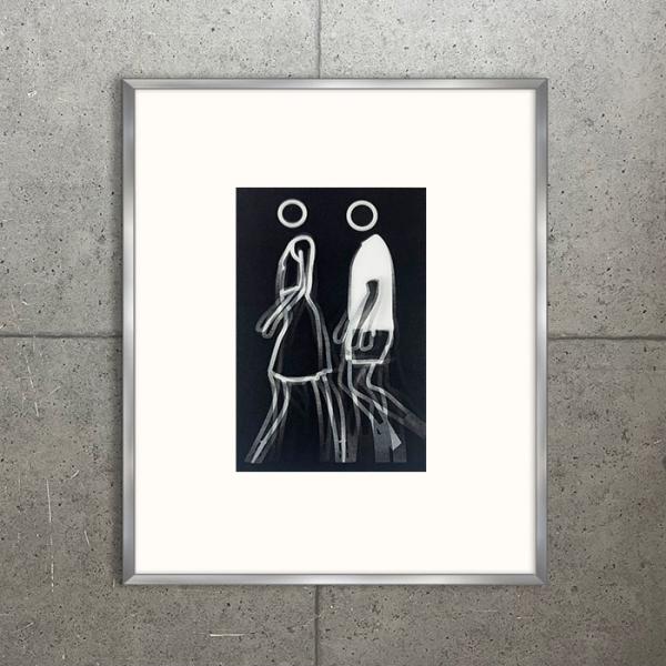 限定マット額装品/Julian Opie【Julian and Suzanne Walking 2006