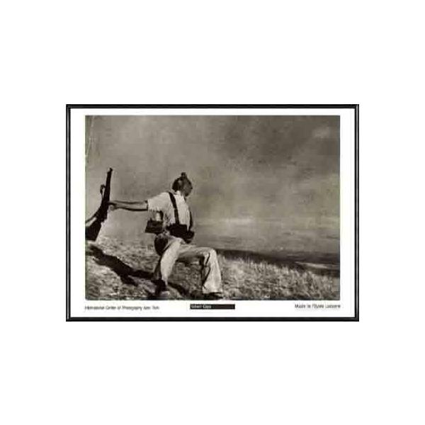 崩れ落ちる兵士 1938年（ロバート キャパ） 額装品 アルミ製ハイ