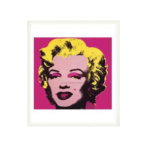 マリリンモンロー 1967 (hot pink)（アンディ ウォーホル） 額装品 ウッドベーシックフレーム