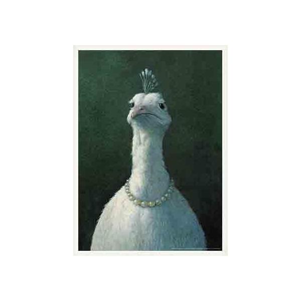 Peacock with Pearls（ミヒャエル ゾーヴァ） 額装品 ウッドベーシック