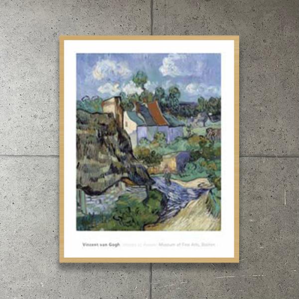 額装品/オーヴェールの家々/フィンセント ファン ゴッホ/ポスター