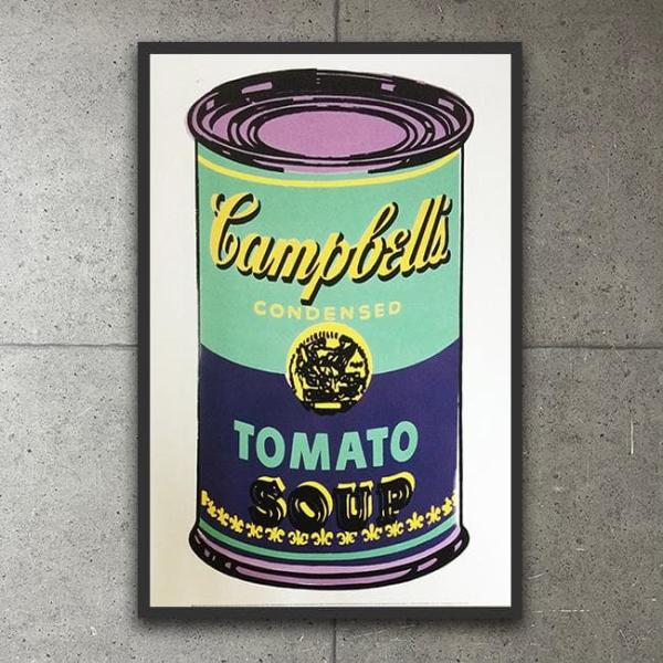 額装済/キャンベルスープ缶 1965 （グリーン & パープル）（ウォーホル） 額装済/キャンベルスープ缶 1965 （グリーン & パープル）（ウォーホル