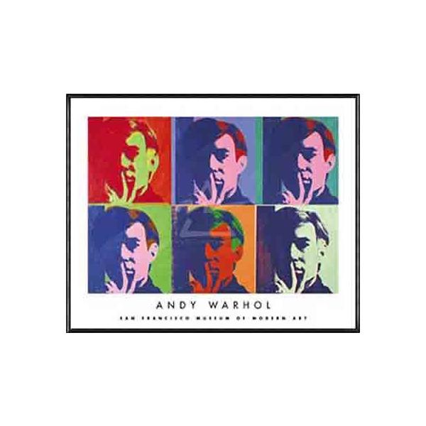 ポスター アート A Set of Six Self Portraits 1967（アンディ ウォーホル） 額装品 アルミ製ハイグレードフレーム