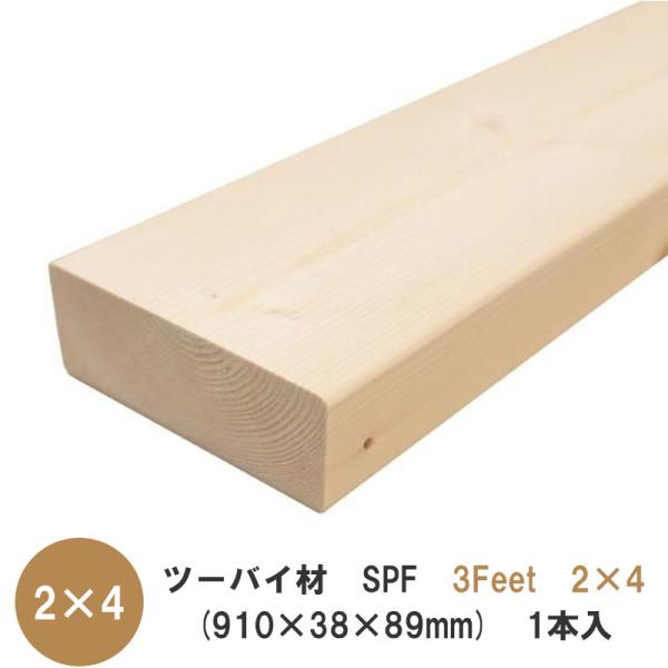 ツーバイ材【SPF 910×38×89mm】「3Feet×2×4」 : アズライフ - 通販