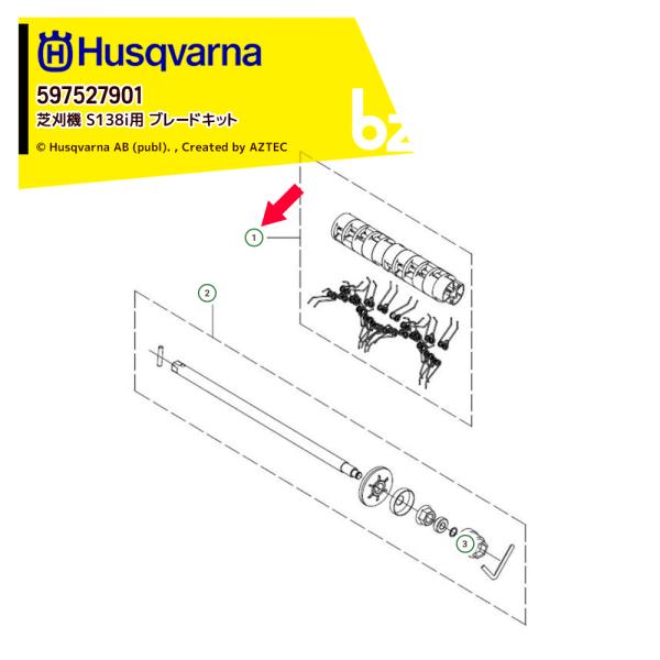 ハスクバーナ Husqvarna 部品 替刃 芝刈機 S138i用 ブレード BLADE KIT 消耗品 597527901 法人様限定