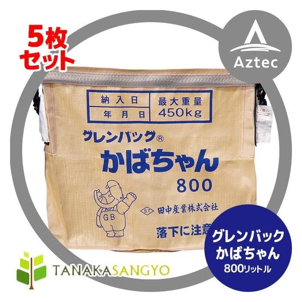 田中産業 <5枚セット>穀類輸送袋 グレンバッグかばちゃん 800