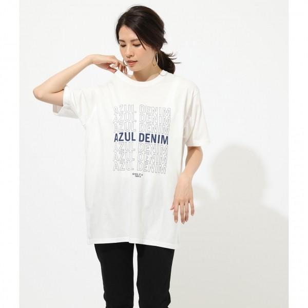 Azulデニムtシャツ レディース トップス カットソー 半袖 Markdown