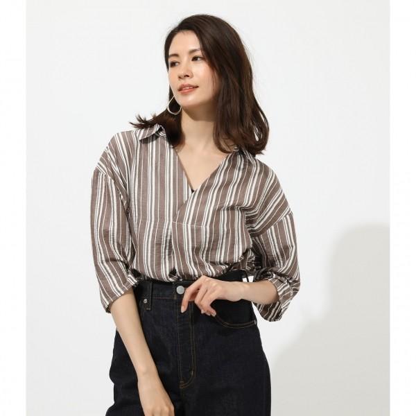 ベーシックスキッパーブラウス レディース トップス シャツ ブラウス 5部 7部袖 Markdown 250csh30 567d Azul By Moussy 通販 Yahoo ショッピング