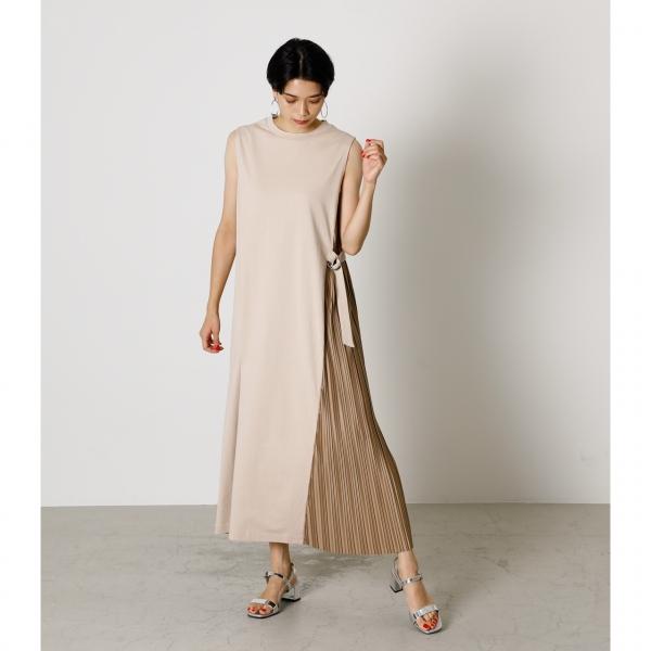 Pleats Combi Cut Onepiece プリーツコンビカットワンピース レディース ワンピース ワンピース ノースリーブ Markdown 250dam 144g Azul By Moussy 通販 Yahoo ショッピング