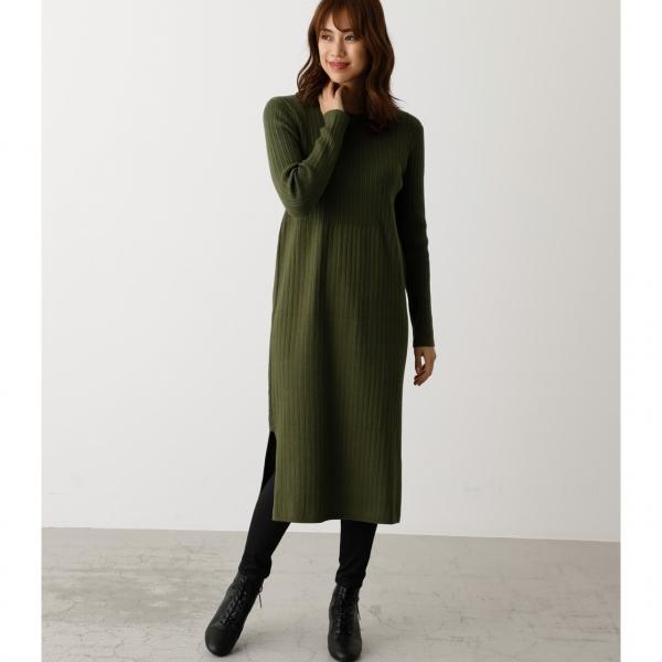 Rib Knit Switching Onepiece リブニットスウィッチングワンピース レディース ワンピース ワンピース 長袖 Markdown 250das73 190h Azul By Moussy 通販 Yahoo ショッピング