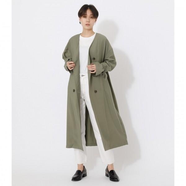 AZUL BY MOUSSY（アズールバイマウジー） COLLARLESS TRENCH COAT 