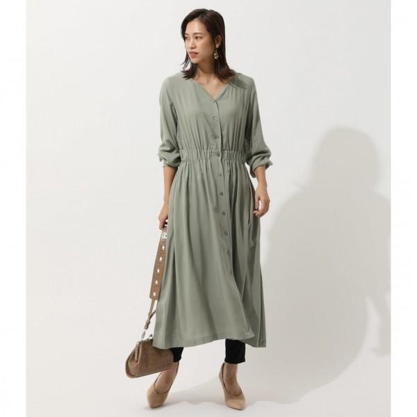 Collarless Blousing Onepiece カラーレスブラウジングワンピース レディース ワンピース ワンピース Markdown 250dsm33 097c Azul By Moussy 通販 Yahoo ショッピング