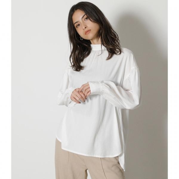 Bottle Neck Blouse ボトルネックブラウス レディース トップス シャツ ブラウス 長袖 Markdown 250eab30 355g Azul By Moussy 通販 Yahoo ショッピング