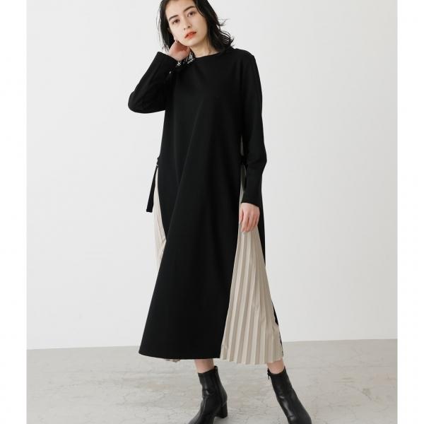 Side Pleats Combination Op サイドプリーツコンビネーションワンピース レディース ワンピース ワンピース 長袖 Markdown 250esh 018c Azul By Moussy 通販 Yahoo ショッピング