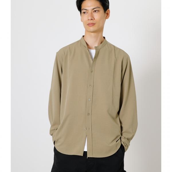 Synthetic No Collar Shirt シンセティックノーカラーシャツ メンズ トップス シャツ ブラウス 長袖 Markdown 251daf30 117f Azul By Moussy 通販 Yahoo ショッピング