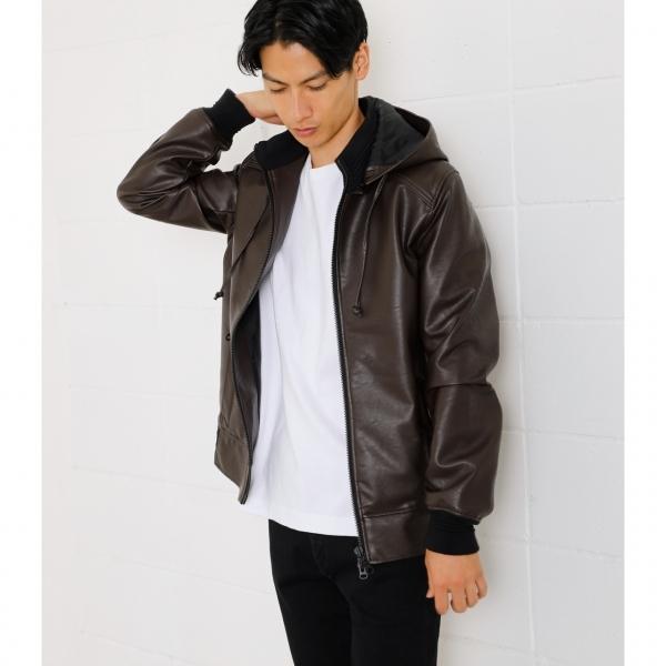 Andrew Eco Leather Blouson アンドリューエコレザーブルゾン メンズ アウター ブルゾン Markdown 251day30 004h Azul By Moussy 通販 Yahoo ショッピング