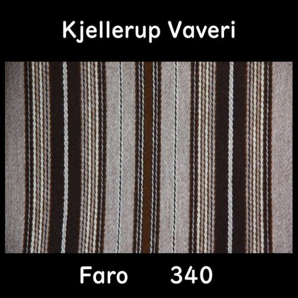 DIY 椅子張り用生地 布地 Faro（ファーウ） 340 （茶ベージュ色 ストライプ デンマーク Kjellerup Vaveri社製）130cm以上65cm単位での販売