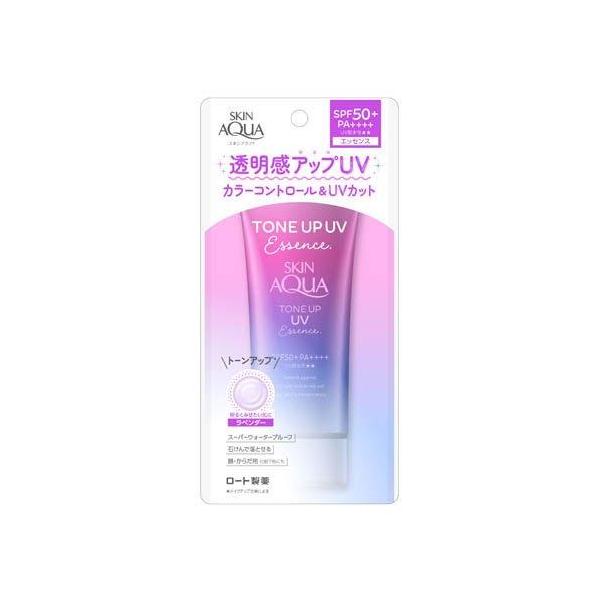 スキンアクア　トーンアップ　UV　エッセンス　　ラベンダー　カラー　80g 　ロート製薬　4987241157754