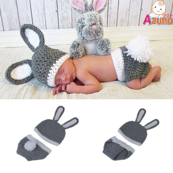 ■商品内容：※ウサギちゃんベビーコスチューム、（帽子とパンツの二点セット）☆オススメポイント☆手作りの可愛さと心地よさを考えた、微笑ましいベビーコスチュームです。☆記念撮影やお食い初めなどにも☆出産祝いや誕生日ギフトなどにも喜ばれています☆...