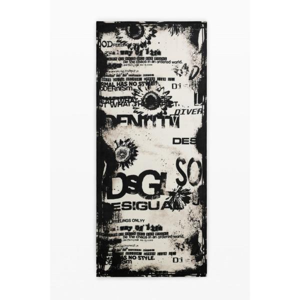 Desigual デシグァル プリント　グラフィック ロゴ　ストール　新作26WAWA40-1008