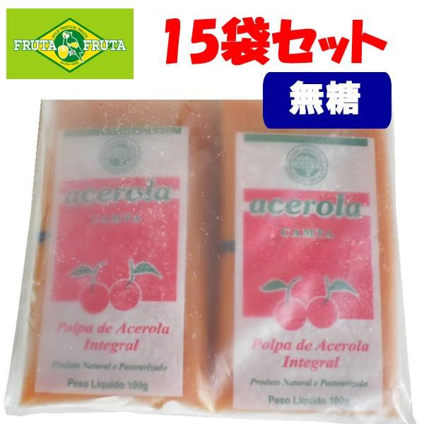 アセロラ 無糖 6kg 冷凍ピューレ 400g 100g×4P×15袋セット フルッタ 