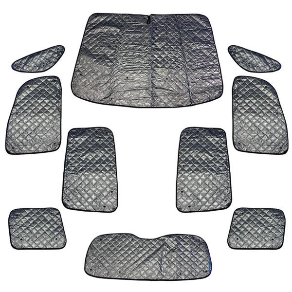 デリカ D5 シルバー サンシェード 日よけ 車中泊 カーテン 10枚