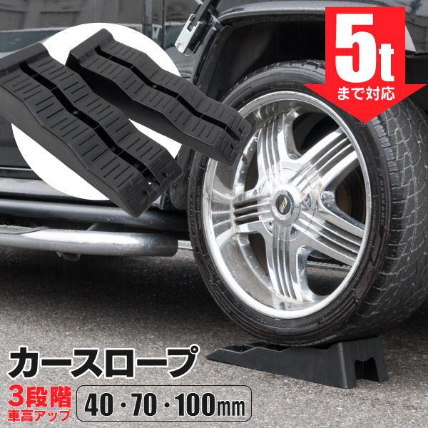 セール カースロープ カー スロープ 4cm 7cm 10cm 3段階 耐荷重5t ジャッキアップ補助 タイヤスロープ ジャッキサポート リフトアップ 2個1セット Azzurri Shopping 通販 Paypayモール