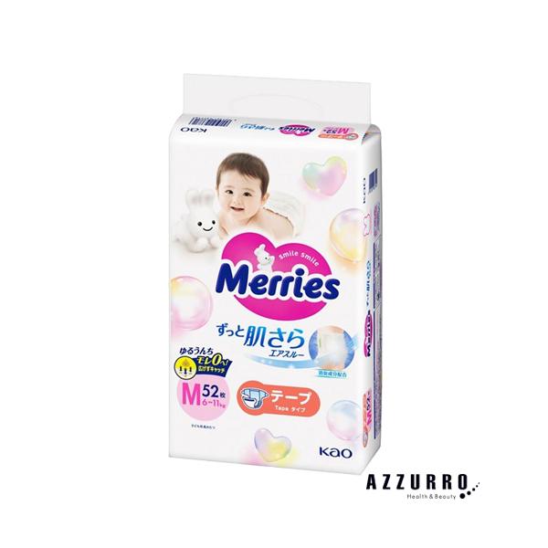 Merries 花王 メリーズ エアスルー テープ Mサイズ 52枚入【ドラッグ