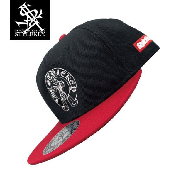 STYLEKEY(スタイルキー) スナップバックキャップ GENESIS SNAPBACK CAP(SK21SU-CP02) ストリート ヒップホップ  バンド B系 帽子 ロゴ ブラック×レッド 黒×赤 :SK21SU-CP02-2:B-BROS Online Store 通販  