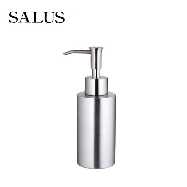 ステンレス製ボトル マトリス ショートディスペンサー SALUS（  詰め替え ボトル 容器 シャンプー ボディソープ ハンドソープ 可