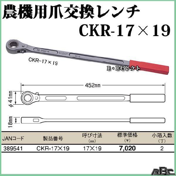 【トップ工業】農機用爪交換レンチ　CKR-17×19