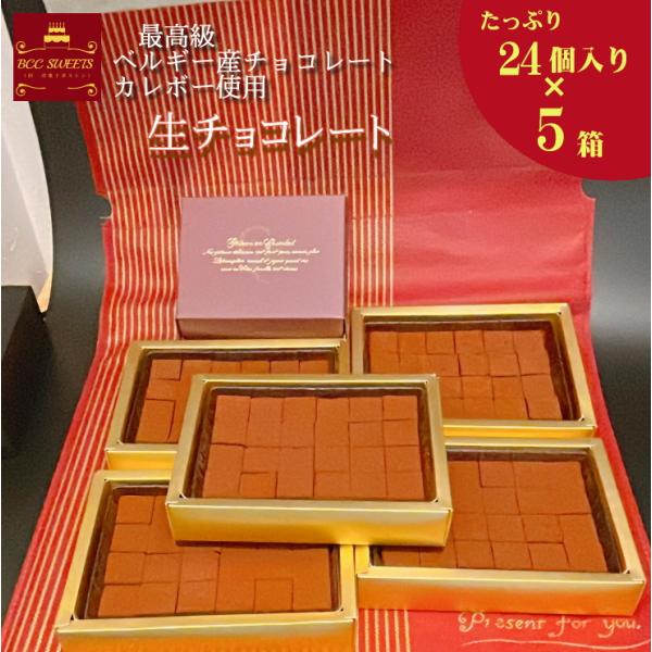 生チョコ 24個入り 【5箱・袋付き】ホワイトデー 2026 人気 チョコレート 生チョコ   お返し お菓子 チョコ 洋菓子 人気 お返しおすすめ スイーツ プレゼント