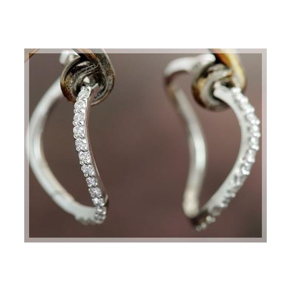 ダイヤモンド 0.30ct ピアス フープピアス・K18WG国産 日本製 4月誕生石 ダイヤモンド 0.30ct ピアス フープピアス・K18WG国産 日本製 4月誕生石