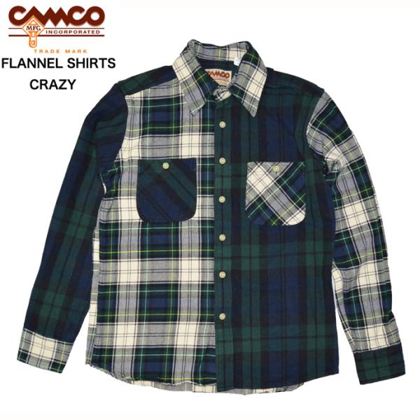 カムコ CAMCO ネルシャツ ヘビーウェイト フランネルシャツ クレイジー  FLANNEL SHIRTS Crazy チェックシャツ