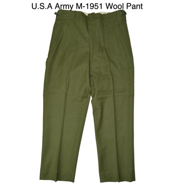 米軍 M-1951 ウール フィールドパンツ アメリカ製 デッドストック DEADSTOCK OLIVE ミリタリーパンツ M-51 ウールパンツ