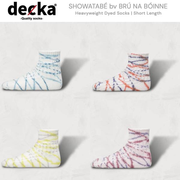 decka quality socks SHOWATABE by BRU NA BOINNE デカ ブルーナボイン ヘビーウェイト ダイドソックス ショートレングス  Heavyweight Dyed Socks  メンズ