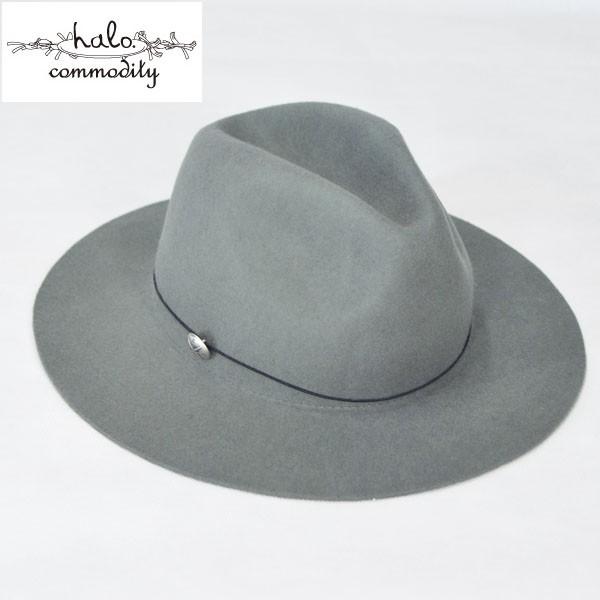 halo commodity ハロ コモディティ フェルトハット ロングブリムハット DIRECTION HAT GREY グレー