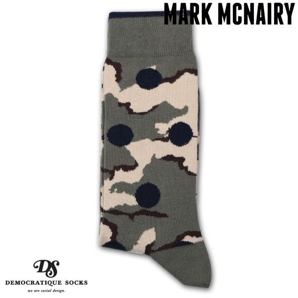 マークマクナイリーx デモクラティックソックス コラボ  靴下 Mark McNairy x DEMOCRATIQUE SOCKS Camo Dots カモドット ソックス メンズクルーソックス
