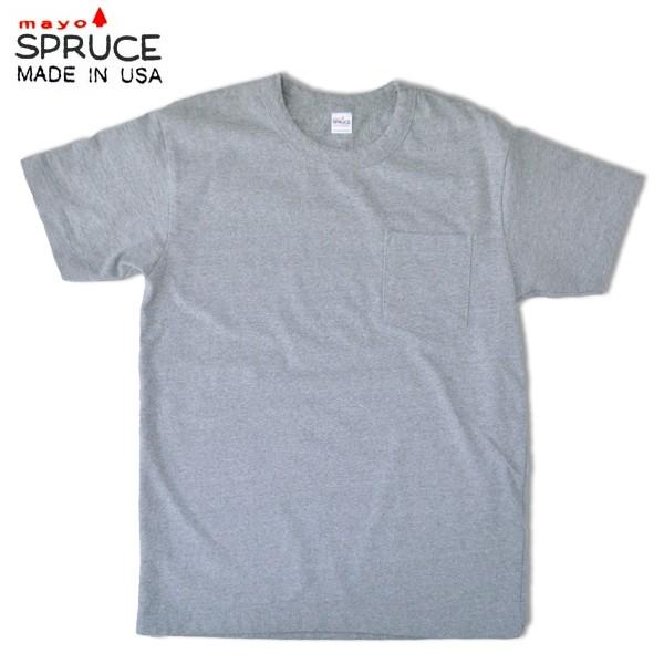 mayo SPRUCE メイヨー スプルース ヘビーウェイト ポケット Tシャツ 厚手 GREY グレー 9.72オンス