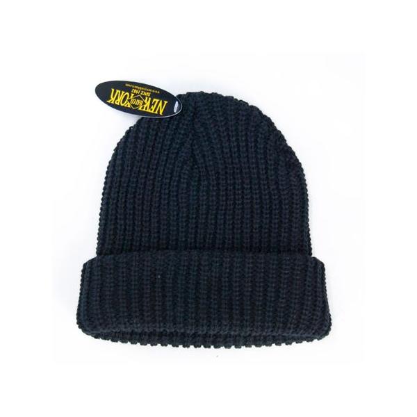 NEW YORK HATニューヨークハット CHUNKY CUFF ニットキャップ　ニット帽　アメリカ製　BLACKブラック