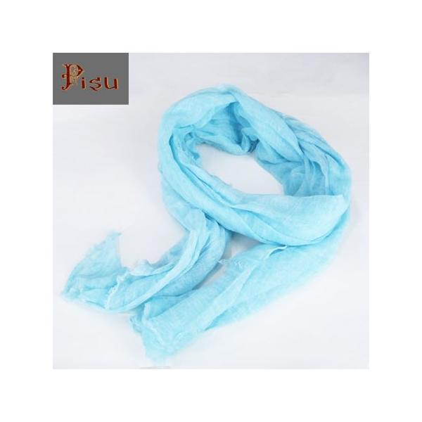 Pisu ピス ソリッド コットン ストール COTTON SCARF ターコイズ  コットン スカーフ