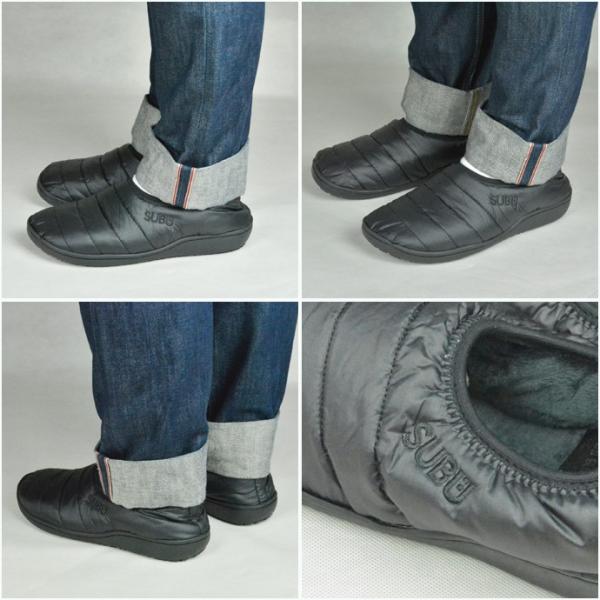 Subu スブ Packble パッカブル 冬用シューズ モックシューズ 卓抜 メンズ モックサンダル ダウンシューズ 折り畳みスリッパ 正規品 19年モデル